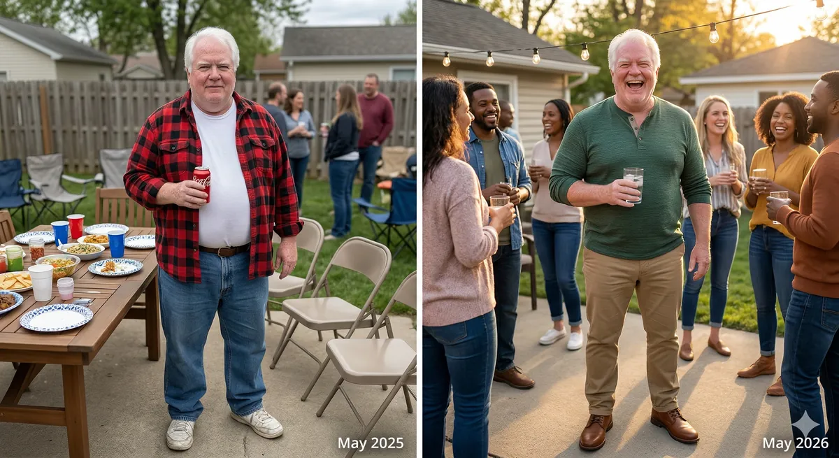Man UnPaused patient before and after — real transformation results